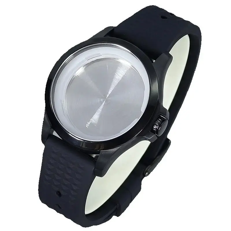 Fenya Black 41mm Men Watch Case Sapphire 316L Oceľové diely Fit Seiko NH35 NH36 38 4R36 Pohyb 34 mm vytáčanie módne vodotesný VHP
