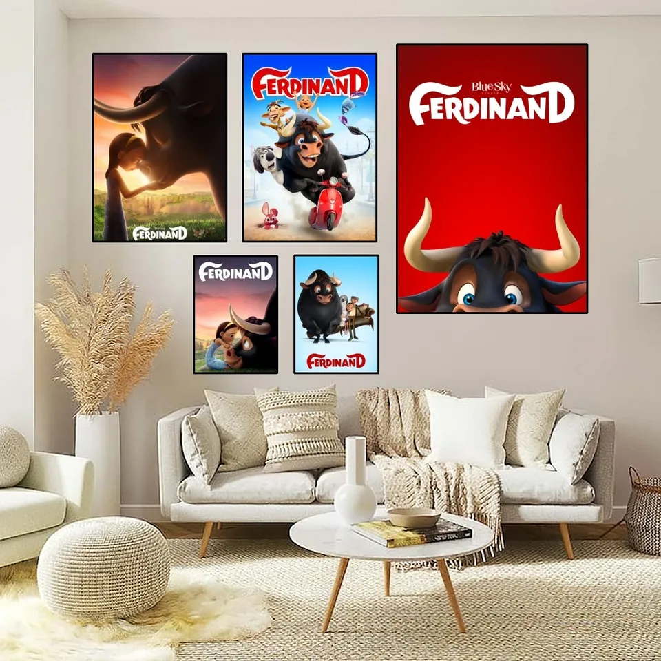Ferdinand Cartoon Plagát Domovská izba dekor estetické nálepky na nástenné maľovanie