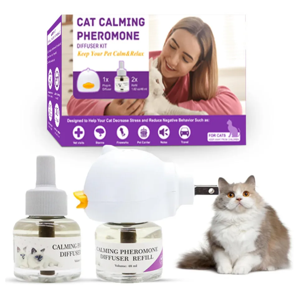 Feromón difúzor pre mačky mačky pheromón Plug-in relaxants Start Kit 30-dňový reklamný sprej pre pokojné relaxačné domácnosti v interiéri