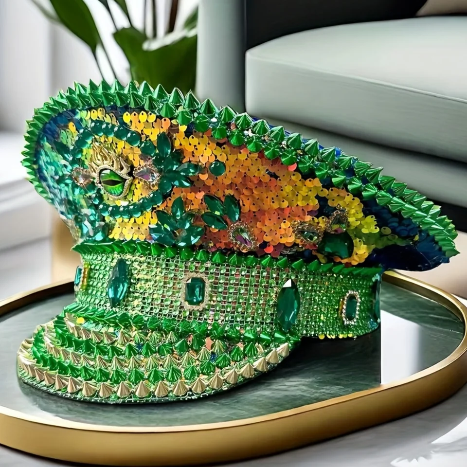 Festival kapitán Hat Masquin flocin kamienok parný parný múdre klobúk Ženy Muži Patrick's Day Music Festival unisex svadba