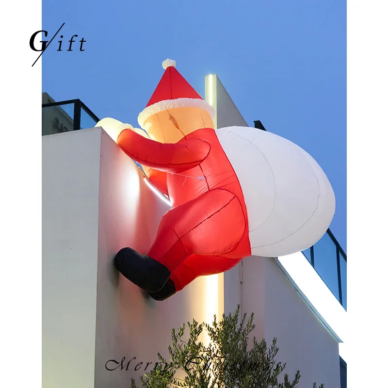 Festive Decor - Ideálne pre vianočné obchody alebo obchod, veľký nafukovací Santa Claus 2m, 3m