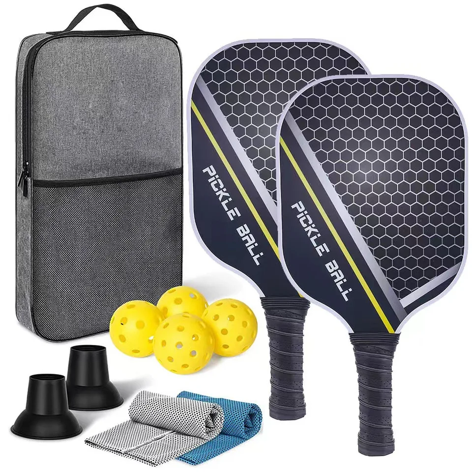 Feya USApa uhlíkové vlákna Pickleball Pickleball Saddles Set-grafit ľahké rakety nastavujú vnútorné a vonkajšie cvičenie pre všetky vekové kategórie