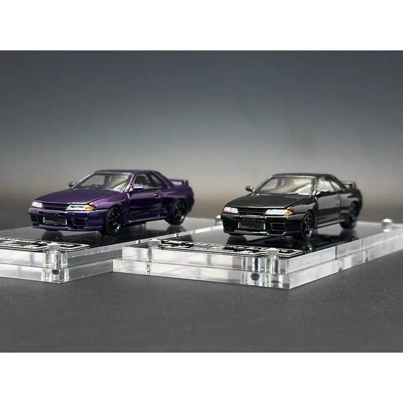 FH na sklade 1:64 Skyline GTR R32 S naladenie Carbon Purple Diecast Dieora Diorama Model Collection Collection Hračky Fokálny horizont