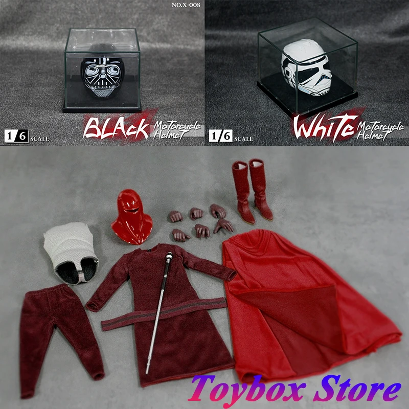 FHD02 1/6 Series Star Wars Series Red Royal Guard Cosplay Clothes Set Black Darth Vader White Motorcycle Helma Cosplay pre 12 