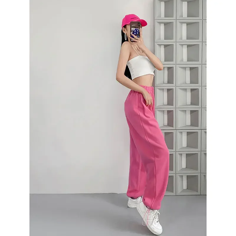 Fialové ženské nohavice tepláky modré nohavice pre ženy Harem Sports s vreckami oblečenie bežcov Fitness Pink Routstring Jogging