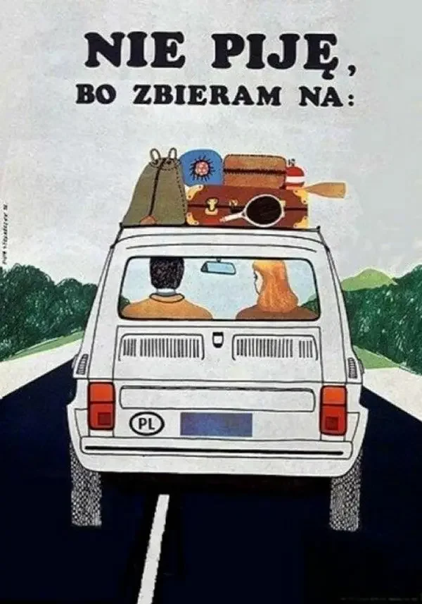Fiat 126 P Poľsky starý reklamný kovový plechový znak plaket plagá