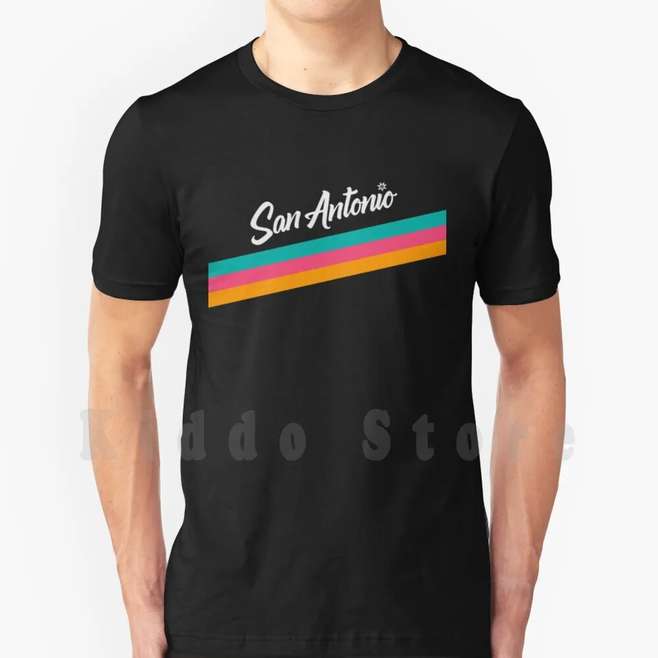 Fiesta City Jersey 2020-21 T košeľa bavlnená muži DIY Print Cool Tee San Antonio Texas Spurs Fiesta City Edition Basketbal
