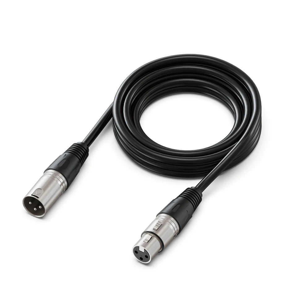Fifine XLR Mikrofónový kanónový kábel pre dynamický/kondenzátorový mikrofón, XLR samec k ženskému káblu pre zvukovú kartu/zosilňovač/SC3 AM8 K688-L9