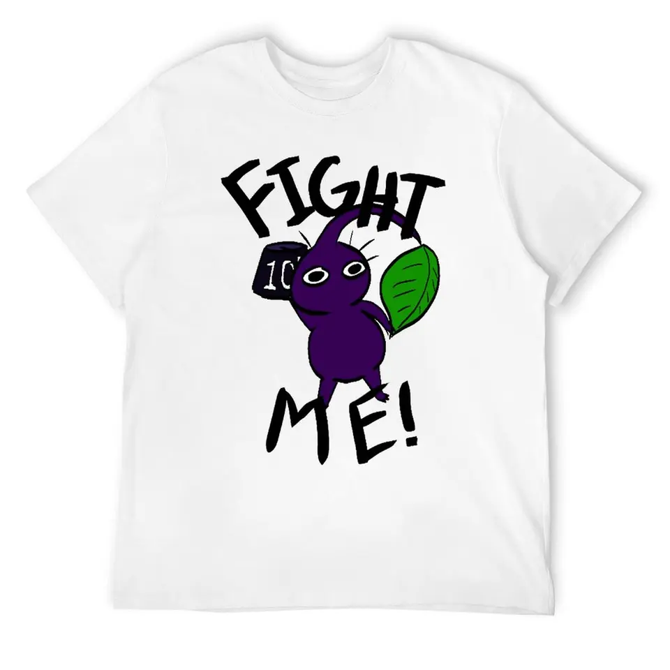 Fight Me (Purple Pikmin) nevyhnutný pre tričko s tričko harajuku pohybovať geek tričká Creative Fitness Eur Veľkosť