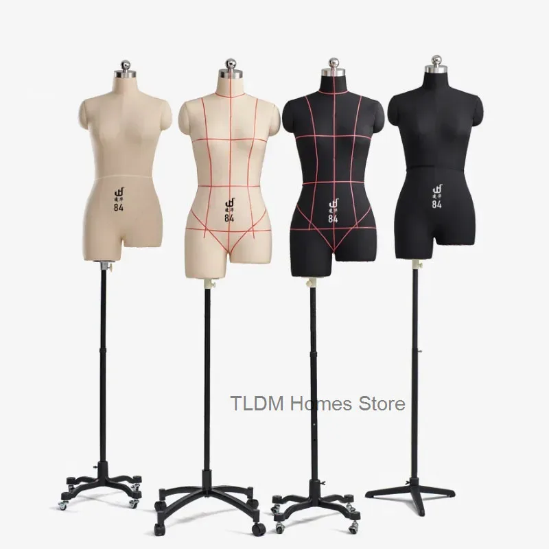 Figurína Body Clothes Design Profesionálny pomocný model Mannequin Šity Šity ženský krajčírsky model Bust Dress Form Stand Cover Base