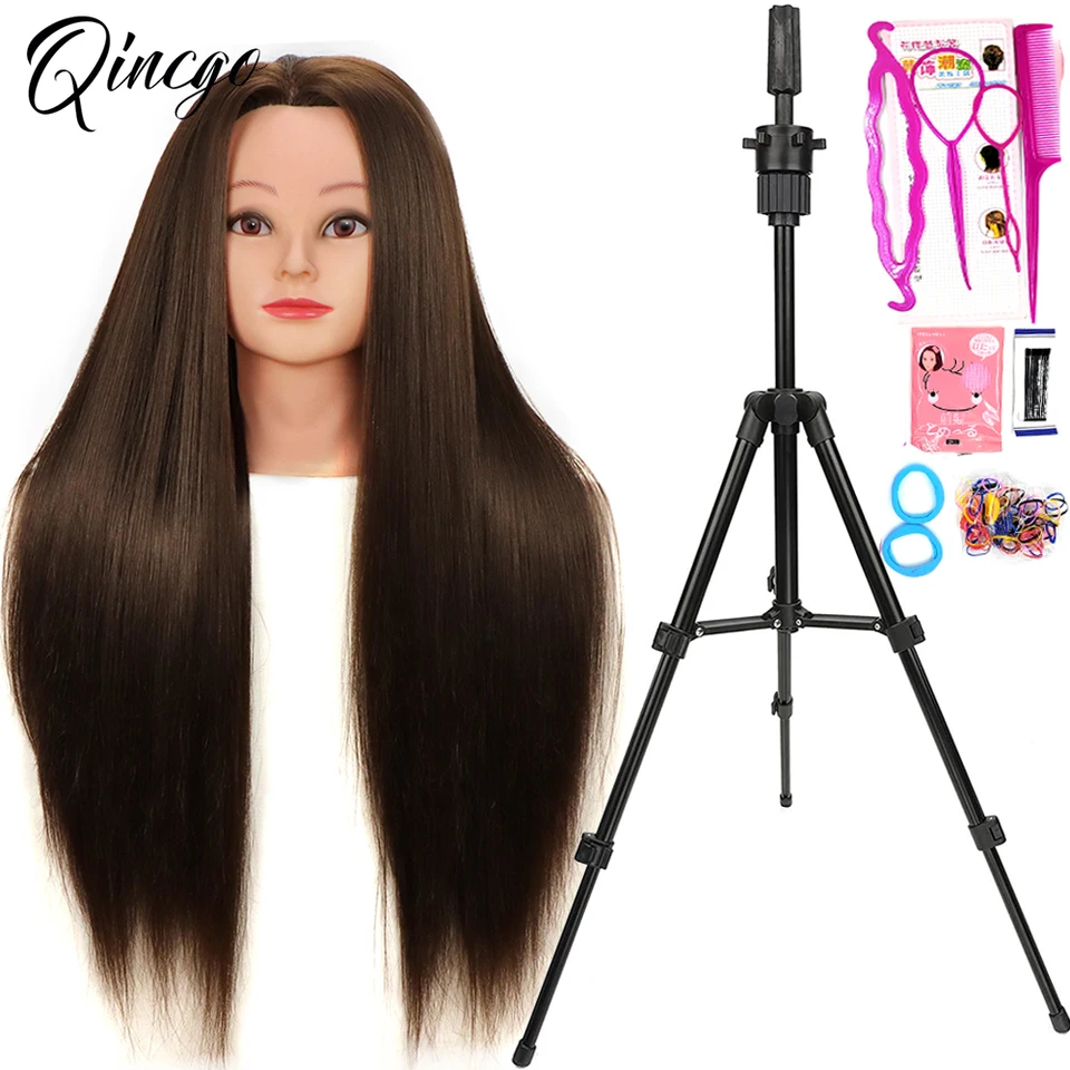 Figuríny hlavy Hair Styling Manikin kozmetológia Doll Hlava so stánkom Prakď orientačný kadricový kadricový tréningový model