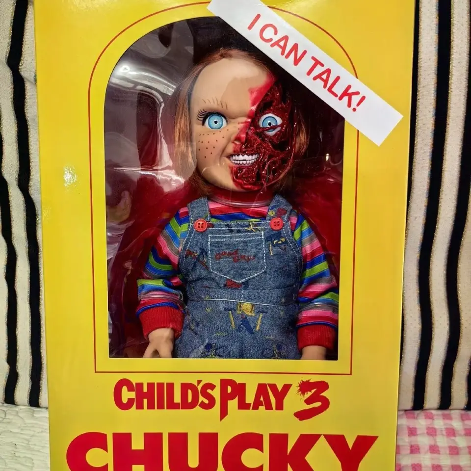 Figúrky detskej hry Chucky Anime Figure Cult Figurine PVC Ornament Modely Modely Doll Collection Collection Room Ozduku Divát Hračky Darček