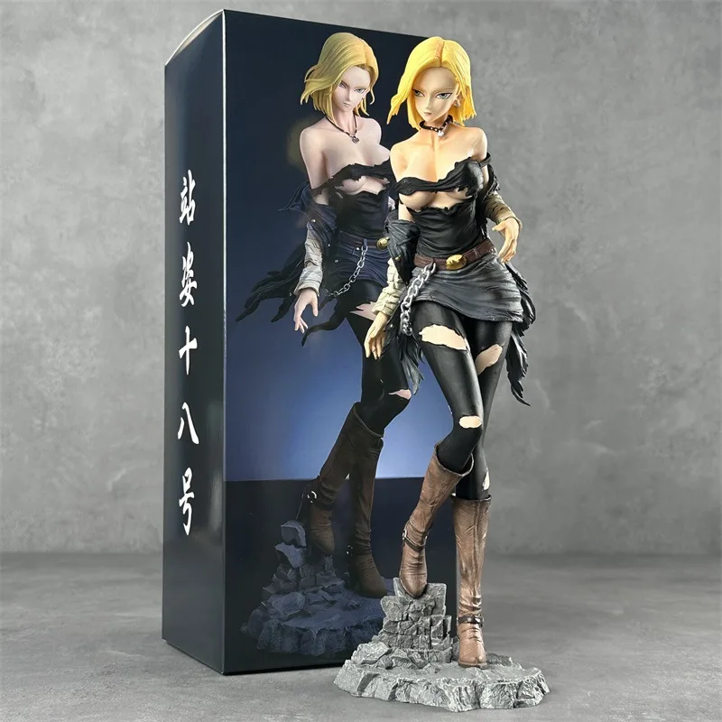 Figúrky Dragon Ball Z Figures Android 18 Anime Girl Figures č. 18 Action Figure Model Collection Zbierka Zbierka dekorácie PVC Model Toy GIF