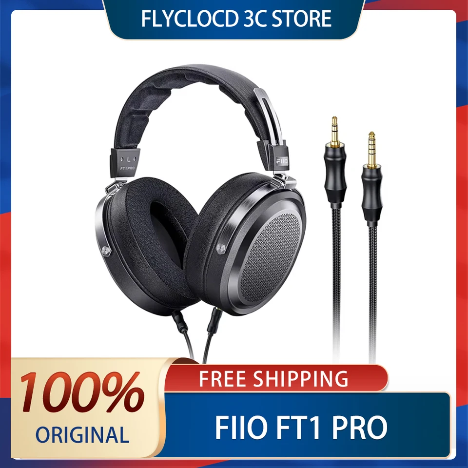 FIIO FT1 PRO slúchadlá káblové otvorené ploché čelenky HIFI slúchadlá 1μm ultra-svižná membrána 374G 20Ω Prispôsobené citlivosť