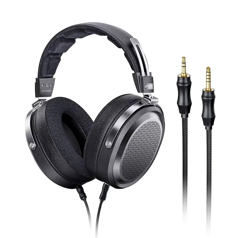 FIIO FT1 PRO slúchadlá Otvorené ploché čelenky káblové slúchadlá HIFI Prispôsobené 1 μm Ultra-svižná membrána 374G 20Ω Citlivosť