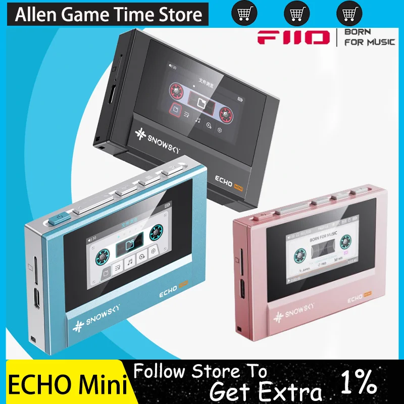 FIIO SNOWSKY ECHO MINI MINI prenosný bezstratový hudobný prehrávač Bluetooth Walkman MINI MP3 podporuje DSD/WAV/FLAC/APE/MP3/M4A/OGG Custom