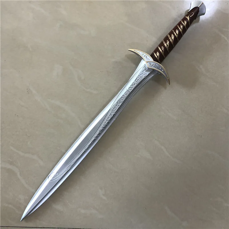 Film 1: 1 Cosplay Sword The Elfov meč 72 cm zlaté bodnutie meč pre deti Darček bezpečnosť PU Materiál