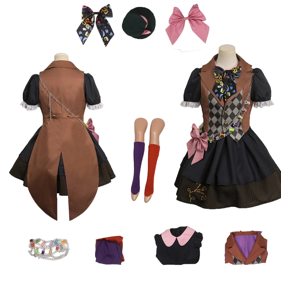 Film Alice Tarrant Johnny Mad Cos Hatter Cosplay kostýmy šaty hightopp outfits pre dospelé dievčatá Roleplay Halloween Party oblečenie