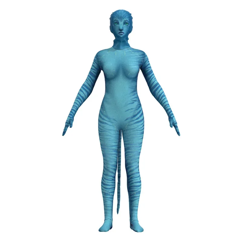 Film Avatar Cosplay kostým Jake Sully Neytiri Polyester Zentai Party Shipsuit Tail Halloween kostým Ženy Dievčatá Ázijská veľkosť