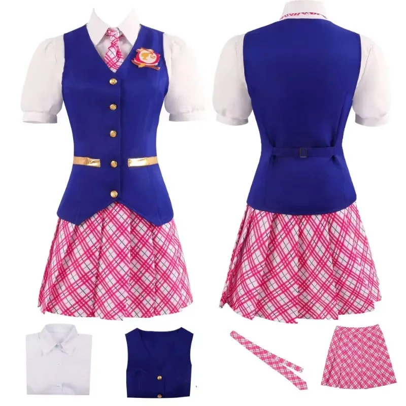 Film Barbiee Cosplay kostým Halloween princezná šaty delant wen cos outfit dámska školská uniforma top sukne karnevalové párty