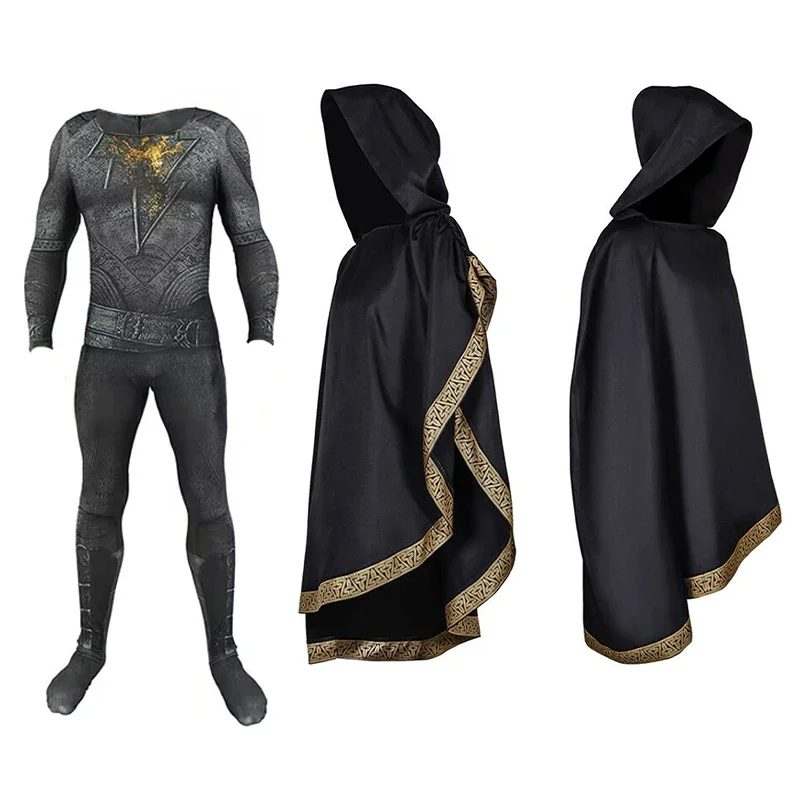 Film Black Cosplay Adam kostýmy Fantasy muži superhrdina kombinézy plášť Halloween karnevalové oblečenie pre mužov pre mužov DetS Party D394