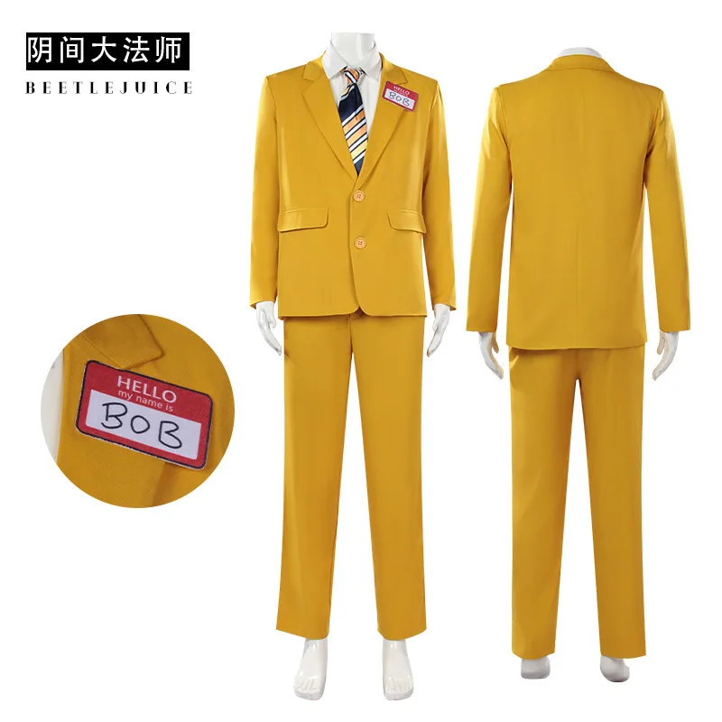 Film Bob Cosplay kostým Bob Uniform Suit s kravatou pre mužov outfit Halloween Masguise Carnival Suit