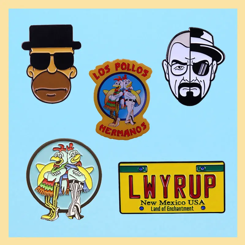 Film Breaking Bad Lafl Adsessories Pin Batoh Hat Bag Ozdobte odznaky posielajte priateľom fanúšikov Boutique medailu darčekový kov Broš
