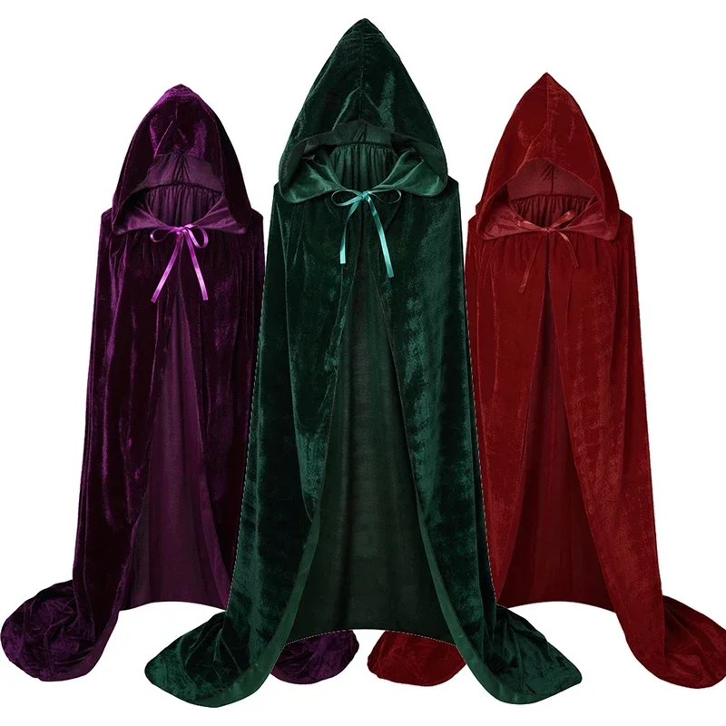 Film hocus POCUS 2 čarodejnícke pláštenky s kapucňou Mary Sarah Winifred Sanderson sestra cosplay kostým halloween dospelé deti dlhé párty MN10