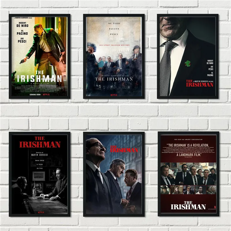 Film Irishman Martin Scorsese, tlačový plagát Canvas, dekor obývacej izby, obrázok domácej steny
