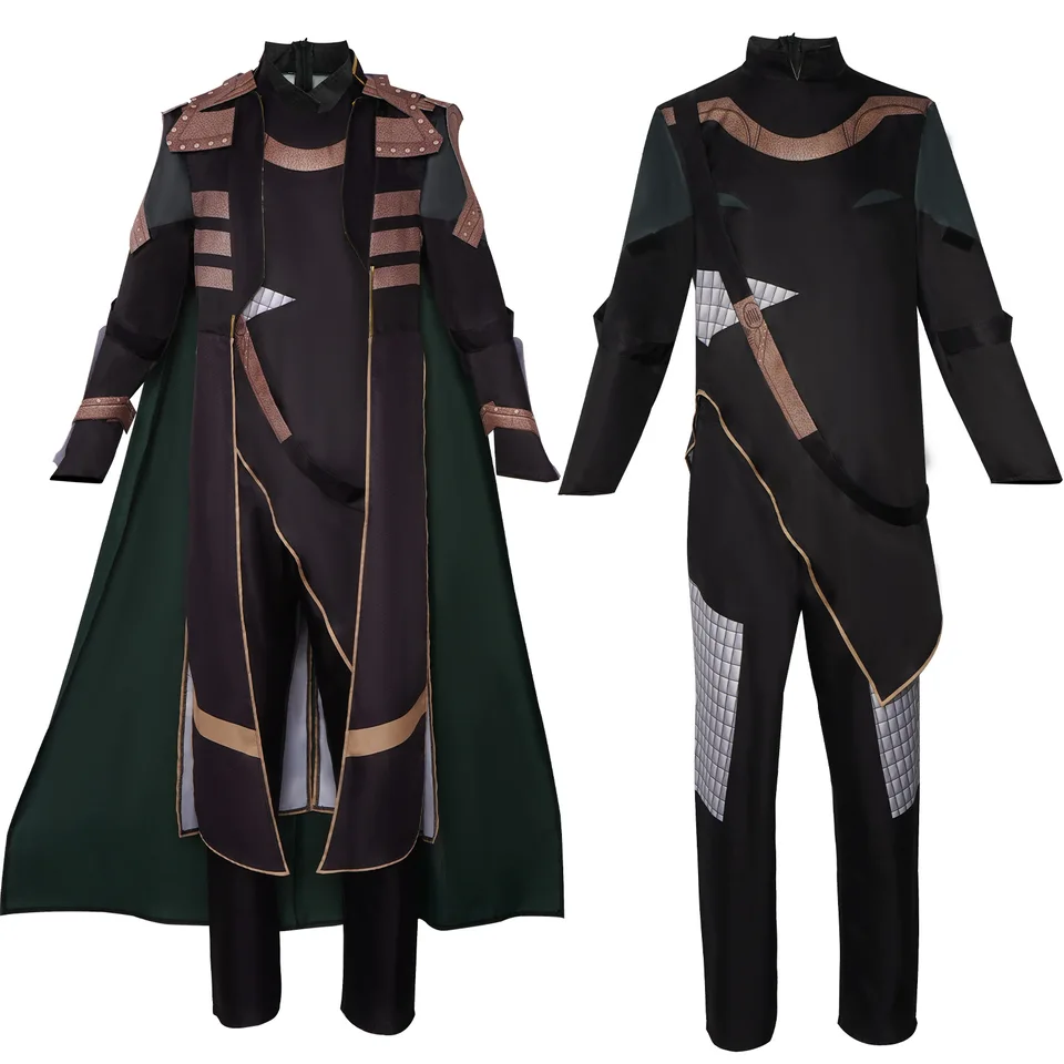 Film Loki kostým Cosplay outfits Mashiness Uniforma s plášťom pre dospelých mužov Halloween Karneval