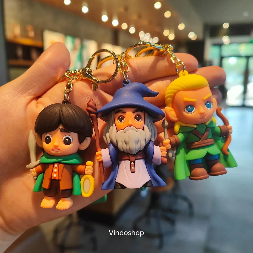 Film Lord of the Finger zazvoní na keychain anime bábika postava auto kľúča prívesok do tašky šperky