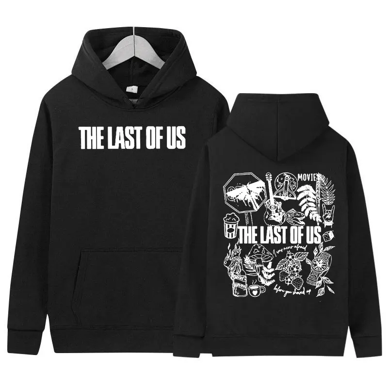 Film Posledný z nás tlačí mikina muži/ženy neformálne móda s dlhým rukávom mikina vintage pullover s nadmerne veľkým kapucňou streetwear