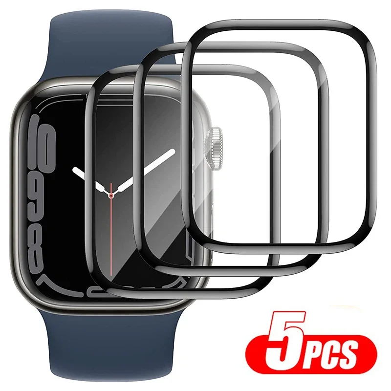 Film Protector for Apple Watch 44 mm 40 mm 45 mm 41 mm 42 mm 38 mm 3D zakrivené chrániče obrazovky Iwatch séria 9 8 7 6 SE 5 3 Ultra 49 mm