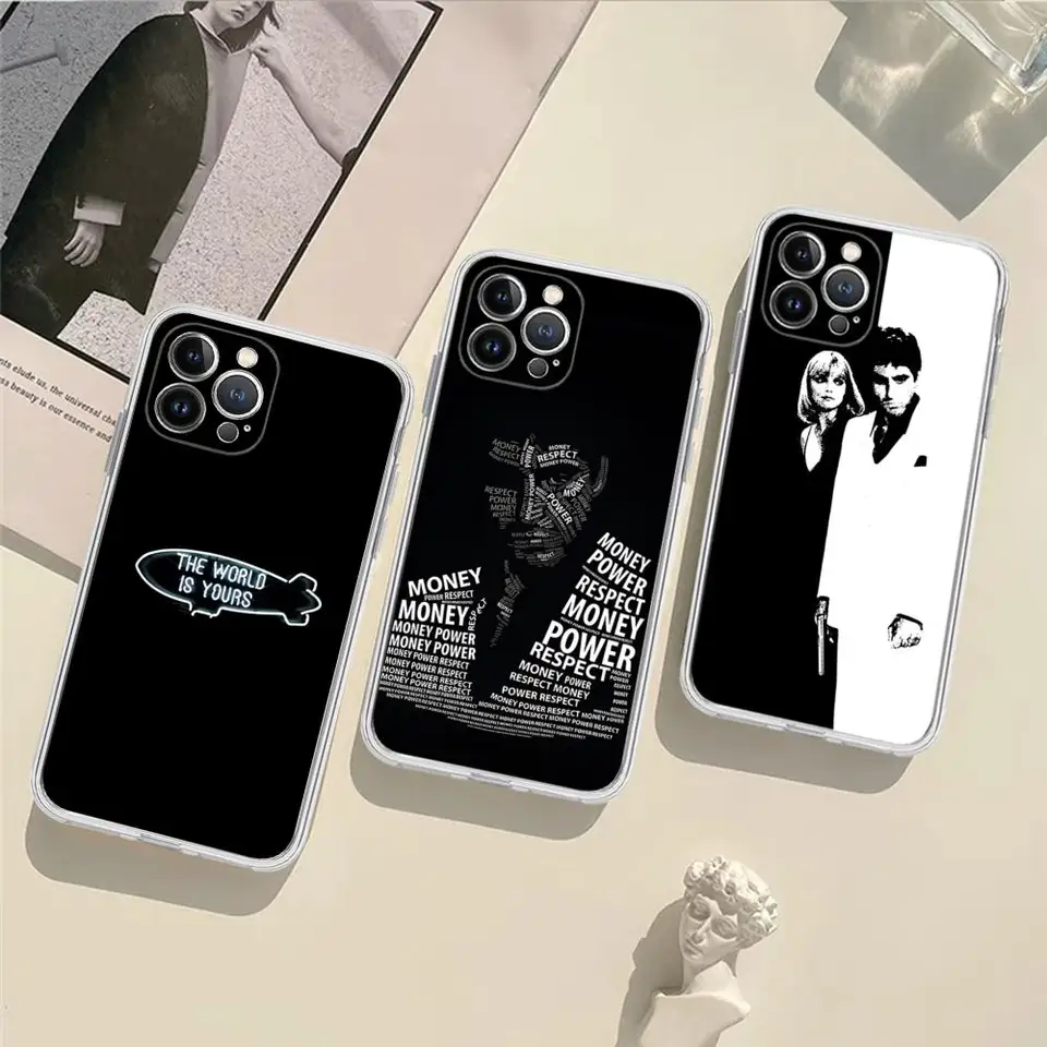 Film Scarface Telefón puzdro Silikone Soft for iPhone 15 14 13 12 11 Pro Mini xs Max 8 7 6 plus xs xr xr kryt