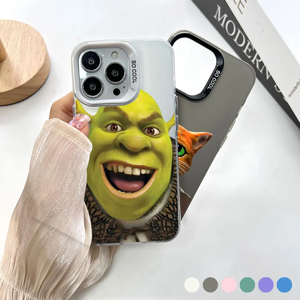 Film Shrek Funny telefón pre Apple iPhone 14 15 16 11 12 11 Pro 7 8 Plus x xr xs max cqoue cool laserové matné krycie fondy