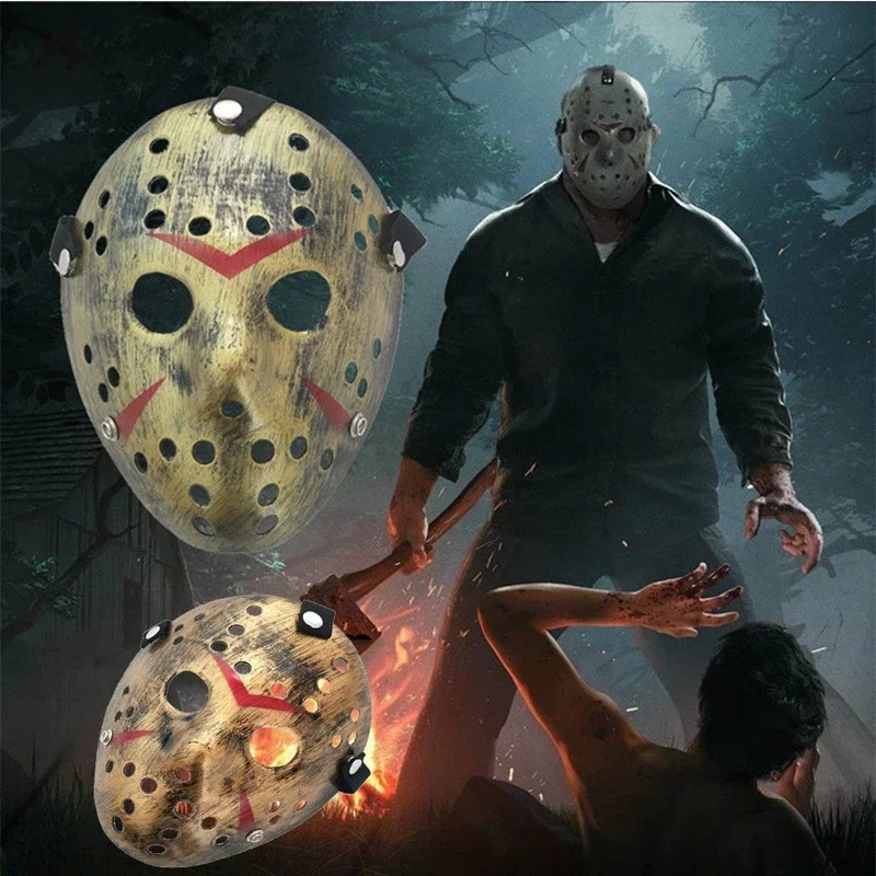 Filmová hokejová maska ​​Jason Voorhees piatok 13. horor strašidelná maska ​​Halloween Party Cosplay masky pre dospelých mužov Halloween darček