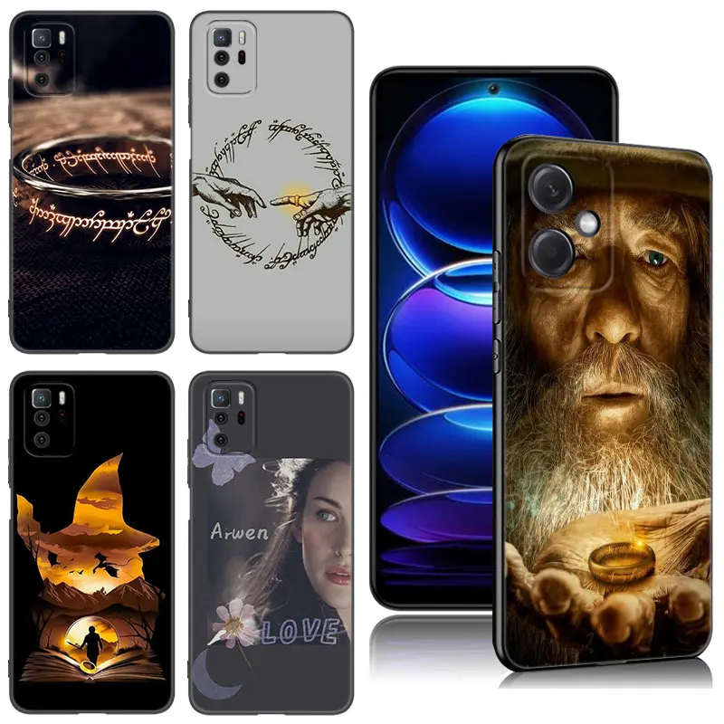Filmové krúžky z telefónu lordov pre puzdro pre Xiaomi Redmi Poznámka 8 9 10 11 11E 11T 12S 12 Pro 4g Plus 5G 8T 9s 10s 12s Čierna obálka