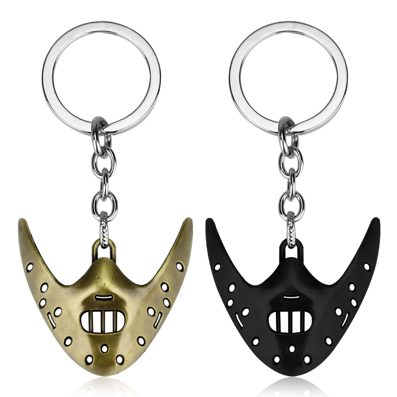 Filmové šperky Ticho jahnickej masky Hannibal Lecter Keychains prívesok Náhrdelníky Darčeky unisex doplnky cosplay keyring