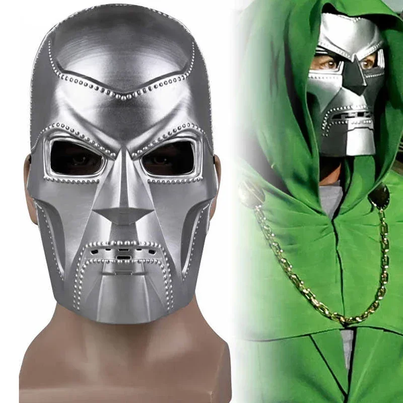 Filmový doktor Doom Cosplay maska ​​dospelých unisex plastová plastová prilba Halloweenfull tváre hlavy pokrývky Kostým doplnky Prop