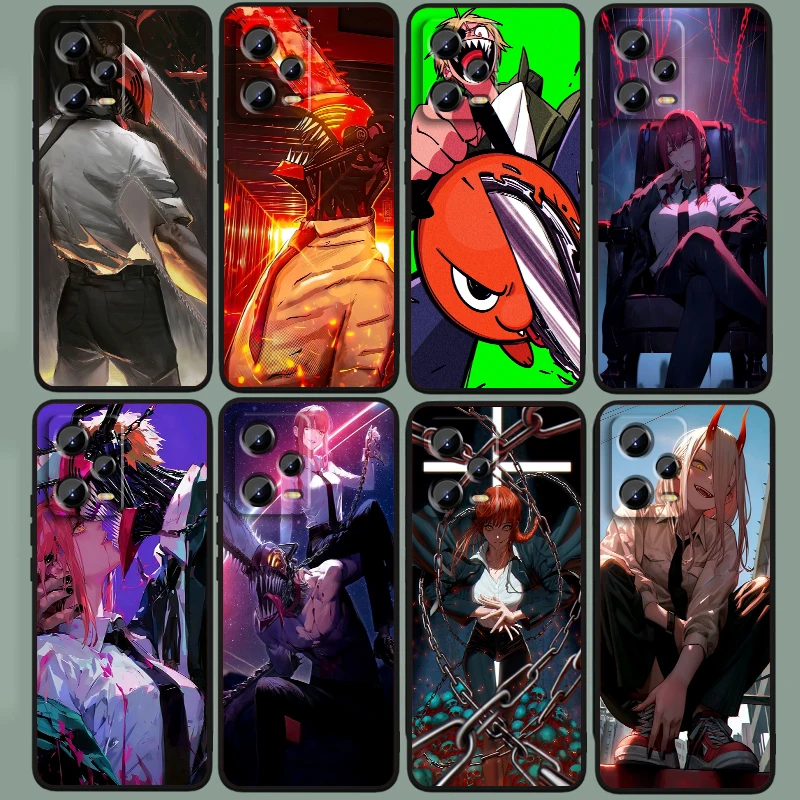 Filmový film Anime Art pre Xiaomi Redmi Note 13 12R 12S Turbo 11 11T 11S 10S Pro Plus 5G čierny fonda telefónny prípad