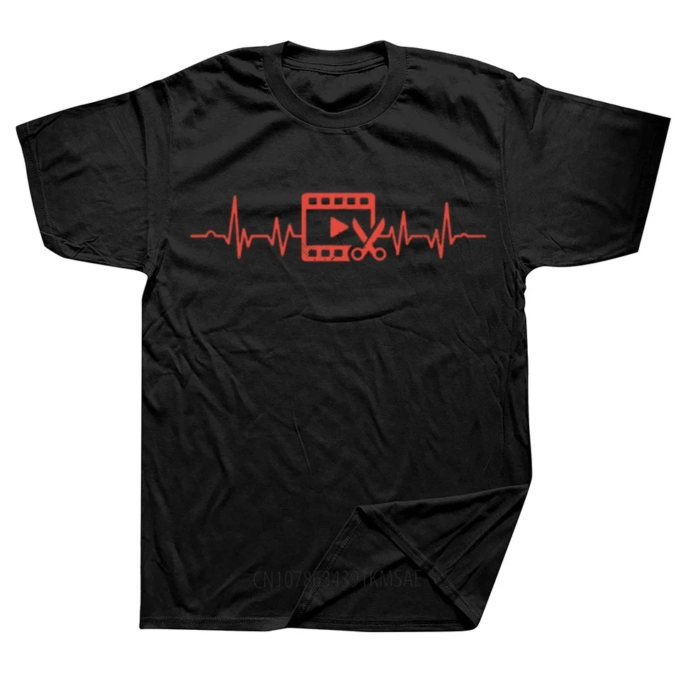Filmový redaktor filmového producenta Funny Gift T tričko Streetwear s krátkym rukávom k narodeninám video režisér Vodenec T-Shirt Men