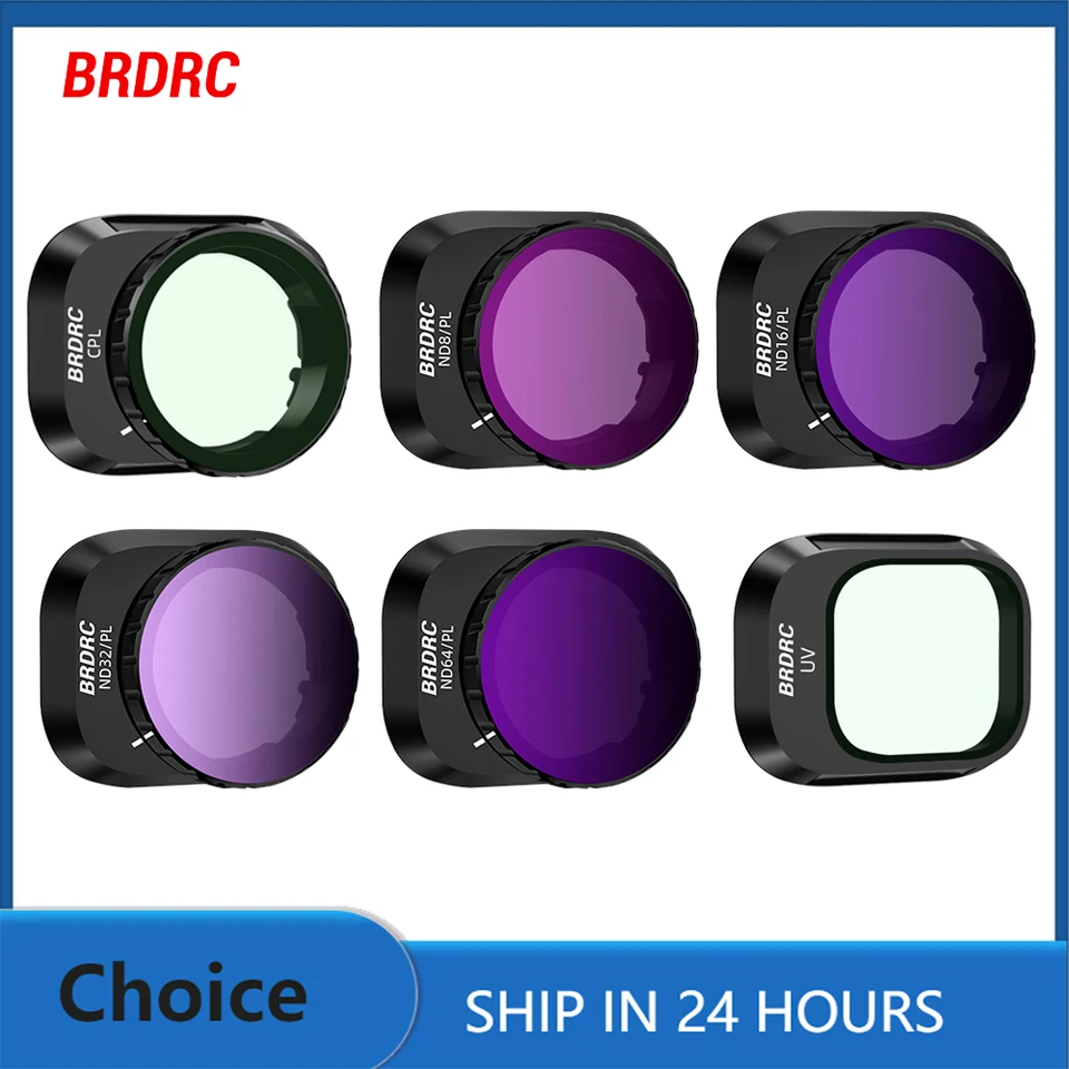 Filtre šošoviek BRDRC pre DJI MINI 4 Pro UV CPL ND8/ND16/ND32 ND64 Neutrálna hustota/ND PL Filter set