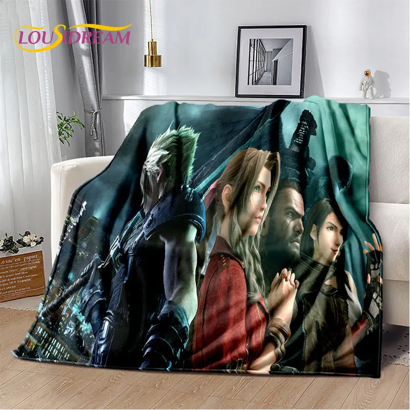 Final Fantasy Series Games Gamer Soft Plush Dride, Flanel Deka Hrot Hrot pre obývaciu izbu spálňu posteľ pohovka piknik