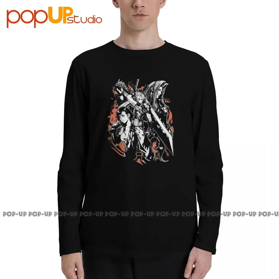 Final Fantasy VII 7 tričká s dlhým rukávom Tričko Tričko Top Design Hipster Hot Selling