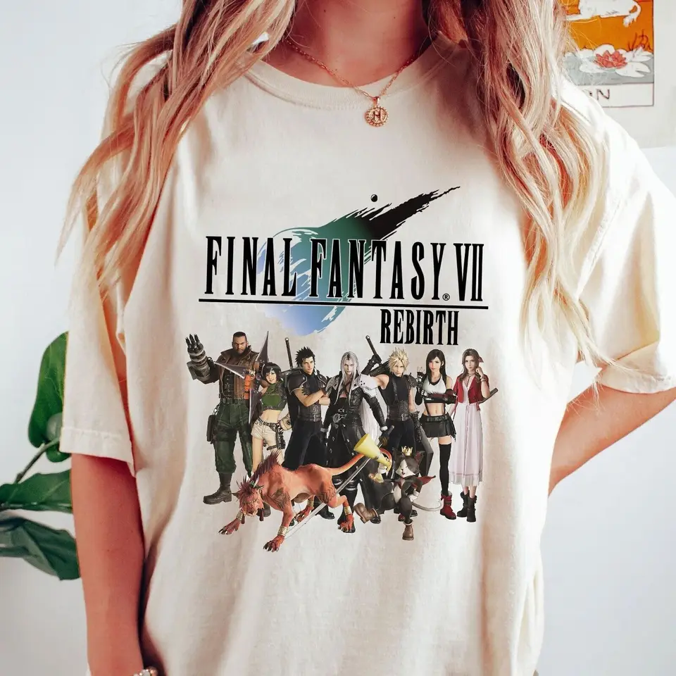 Final Fantasy VII Rebirth Vintage Retro T košeľa 7