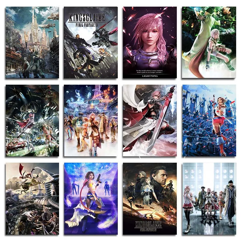 Final Fantasy VII Remake Game Plagát Dekoratívny obraz tifa aerith jessie dospelý plátno maľba maľba spálňa dekoratívne nástenné umenie