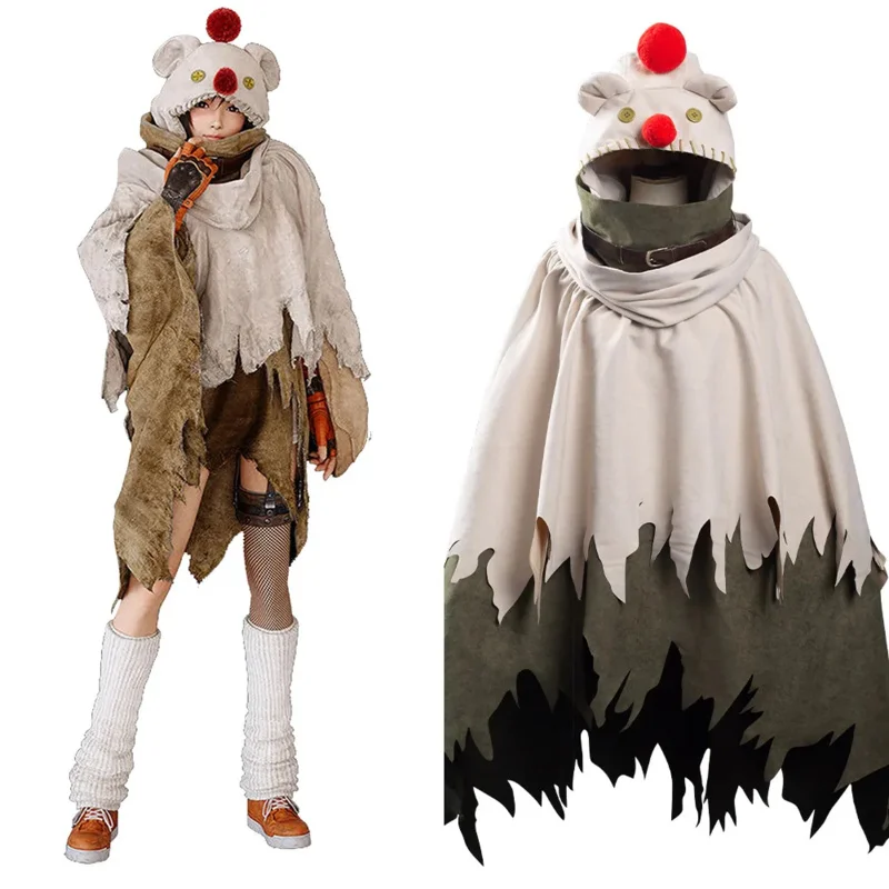 Final Fantasy VII: Remake Intergrade Yuffie Kisaragi Moogle Cape Cosplay kostým Halloween Carnival Suit HS4620
