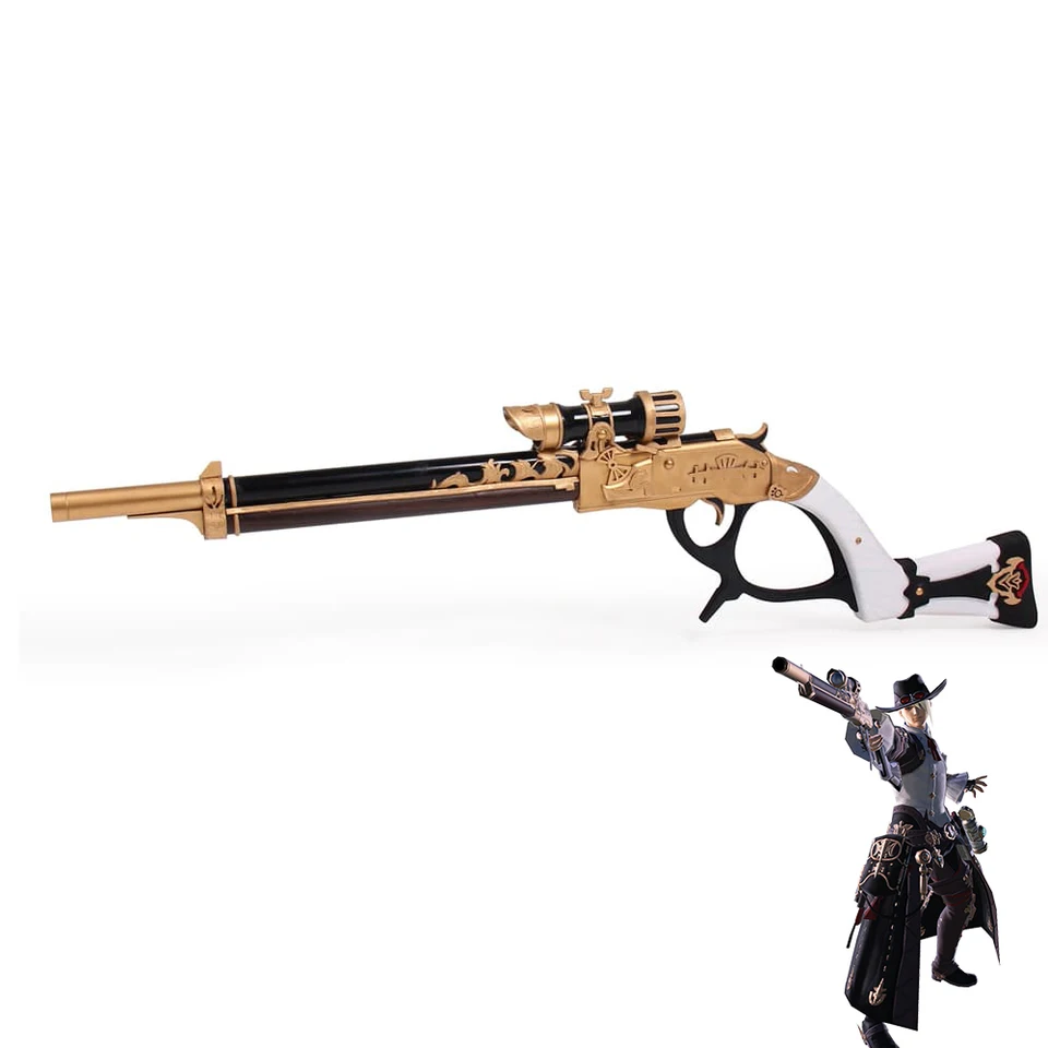 Final Fantasy XIV FF14 Machinista zvetrávaný Fomalhaut prop cosplay replika pištoľ