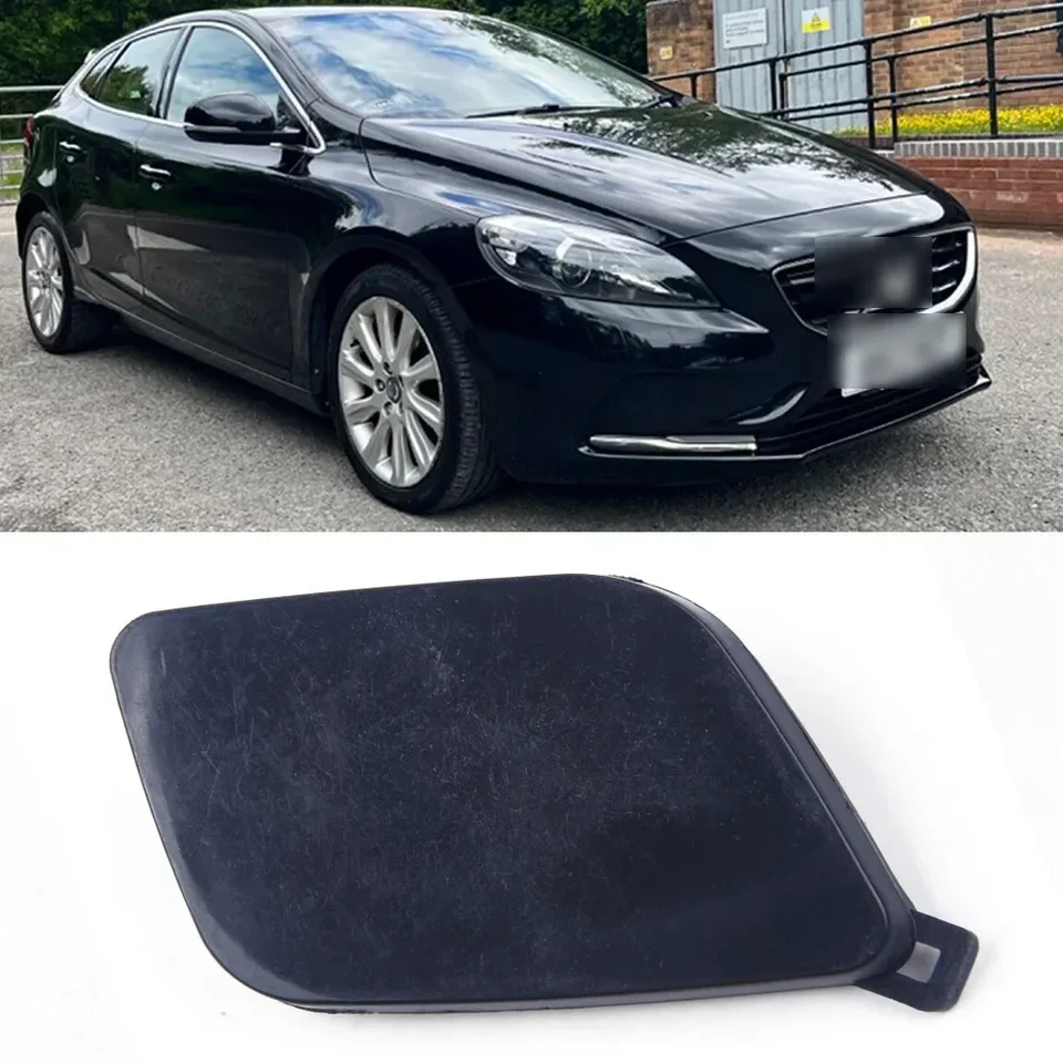 Findme Matte Black Auto predného nárazníka Touch Hák Cover Ozdu Ozdno 39814160 31283733 pre Volvo V40 2012-2018 Externá trakčná komplex