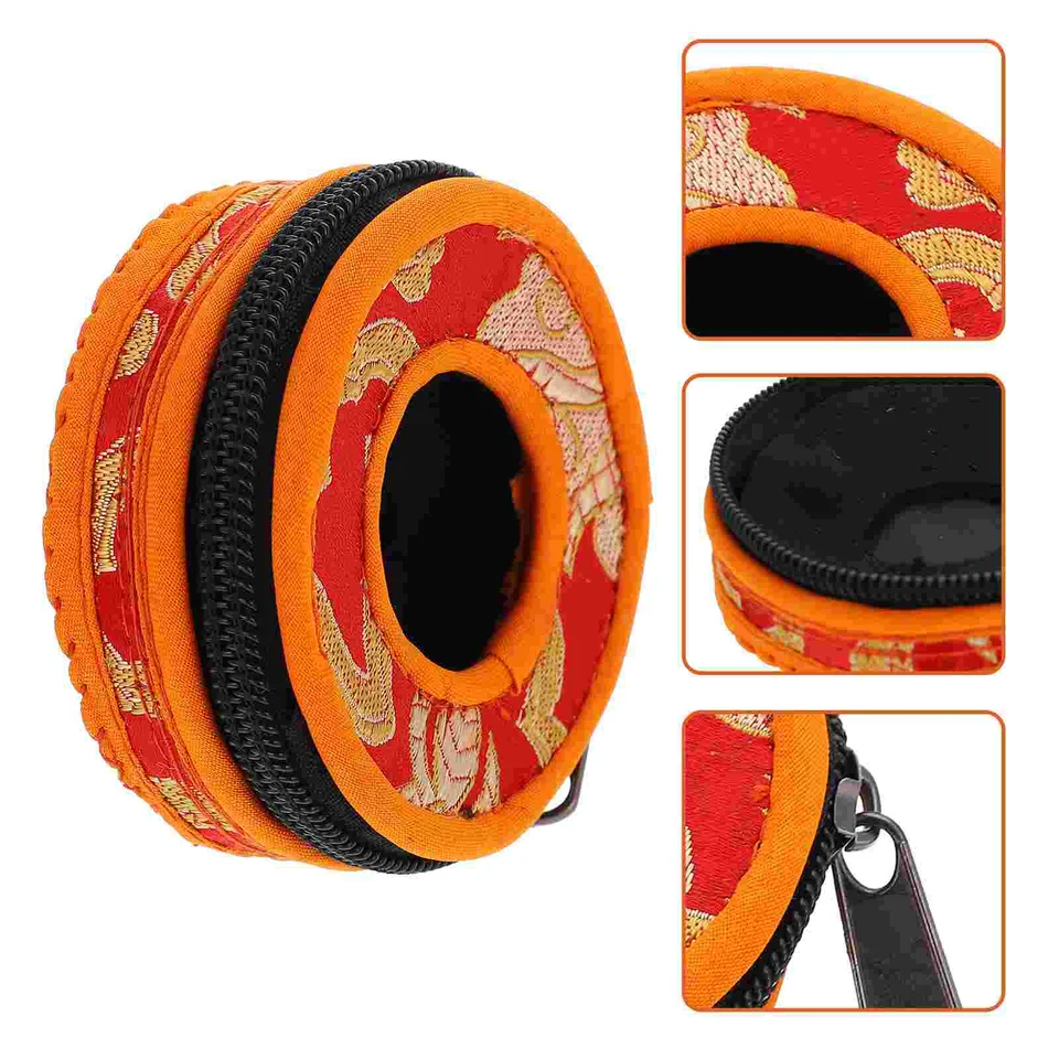 Finger Cymbals balí náboženské zvončeky Mini zvončeky kompresné vrecko na meditáciu skladovacie puzdro bavlnené jogu tote